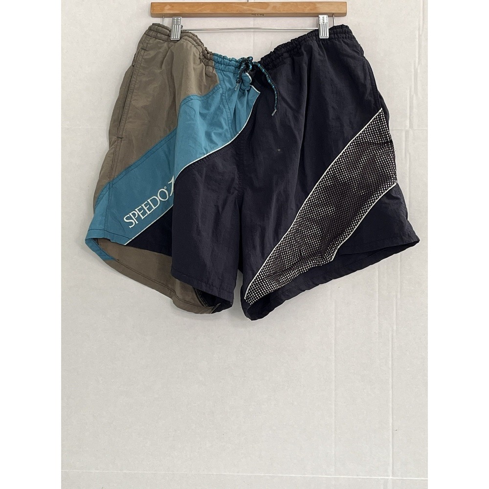 Vintage Speedo Retro Colorful Nylon Swim Shorts Mens See Pics For Measurements